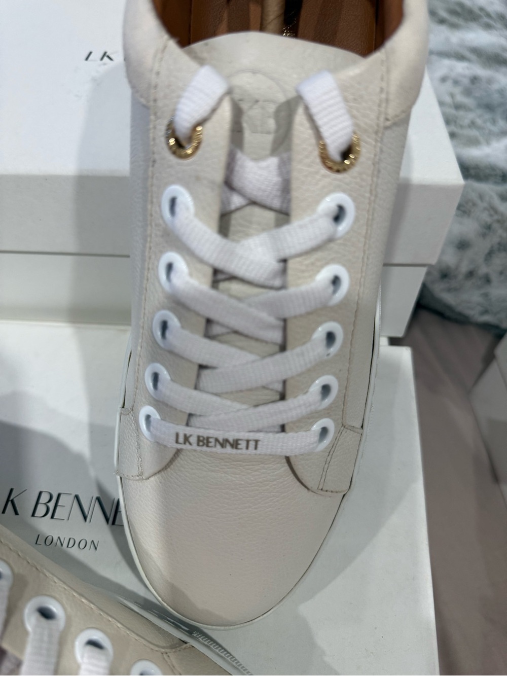 LK Bennett Limited
Signature White Leather Low-Top Sneakers Designer Details - Picture 5 of 8
